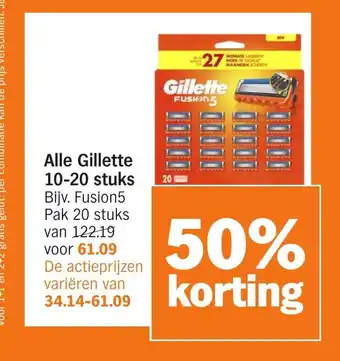 Albert Heijn Alle Gillette aanbieding