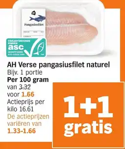 Albert Heijn AH Verse pangasiusfilet naturel aanbieding
