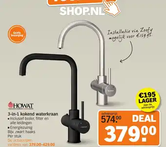 Albert Heijn Howat 3-in-1 kokend waterkraan aanbieding