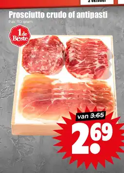 Dirk Prosciutto crudo of antipasti aanbieding