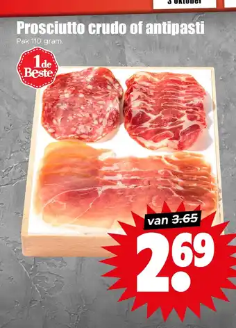 Dirk Prosciutto crudo of antipasti aanbieding