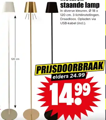 Dirk Metalen staande lamp aanbieding