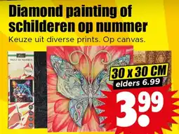 Dirk Diamond painting of schilderen op nummer aanbieding