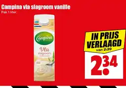 Dirk Campina vla slagroom vanille aanbieding