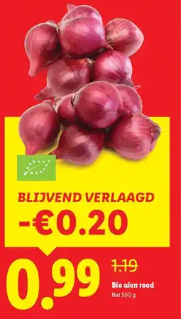 Lidl Bio uien rood Net aanbieding