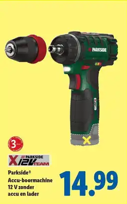 Lidl Parkside accu-boormachine 12 V zonder accu en lader aanbieding