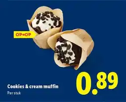 Lidl Cookies & cream muffin aanbieding