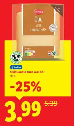 Lidl Stuk Goudse oude kaas 48+ aanbieding