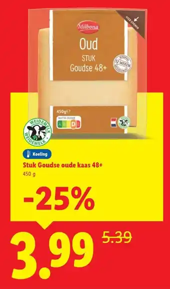 Lidl Stuk Goudse oude kaas 48+ aanbieding