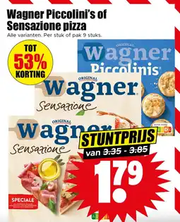 Dirk Wagner Piccolini's of Sensazione pizza aanbieding