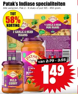 Dirk Patak's Indiase specialiteiten aanbieding