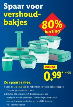 Lidl Vershoud- bakjes aanbieding
