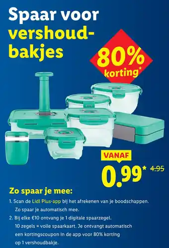 Lidl Vershoud- bakjes aanbieding