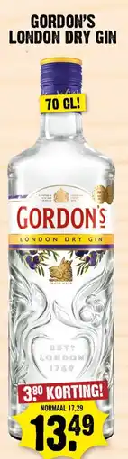 Dirk Gordon's London Dry Gin aanbieding