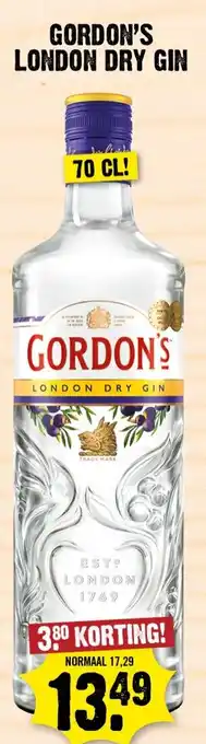 Dirk Gordon's London Dry Gin aanbieding