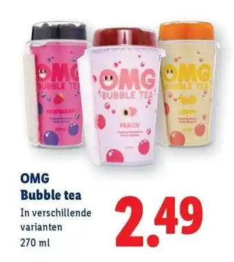 Lidl OMG Bubble tea aanbieding