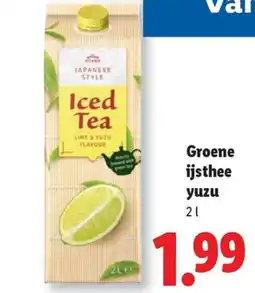Lidl Groene ijsthee yuzu aanbieding