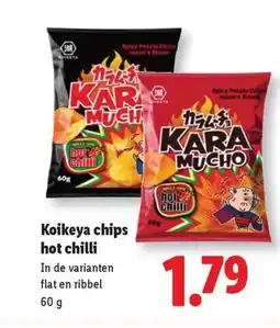 Lidl Koikeya chips hot chilli aanbieding