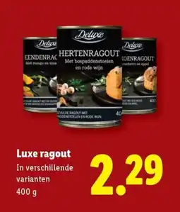 Lidl Luxe ragout aanbieding