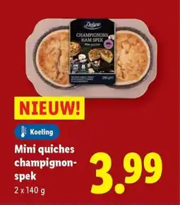 Lidl Mini quiches champignon- spek aanbieding