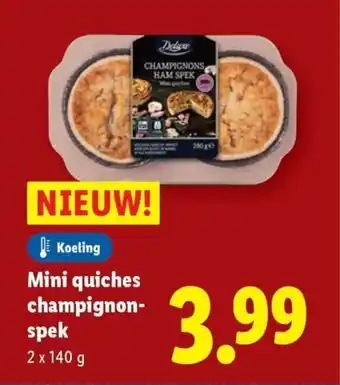 Lidl Mini quiches champignon- spek aanbieding