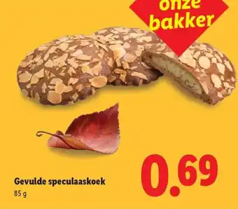 Lidl Gevulde speculaaskoek aanbieding