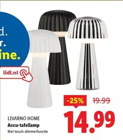 Lidl Livarno home accu-tafellamp aanbieding