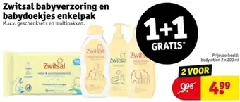 Kruidvat Zwitsal babyverzoring en babydoekjes enkelpak aanbieding