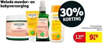 Kruidvat Weleda moeder en babyverzorging aanbieding