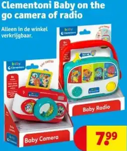 Kruidvat Clementoni Baby on the go camera of radio aanbieding