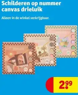 Kruidvat Schilderen op nummer canvas drieluik aanbieding