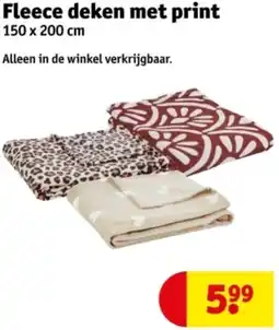 Kruidvat Fleece deken met print aanbieding
