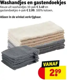 Kruidvat Washandjes en gastendoekjes aanbieding