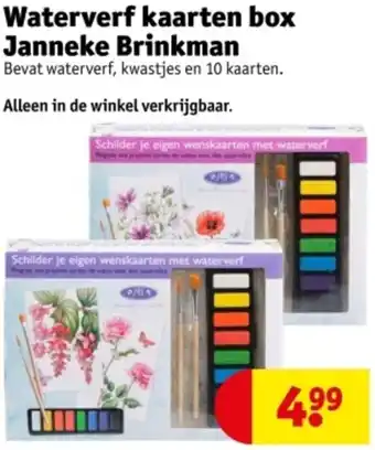 Kruidvat Waterverf kaarten box Janneke Brinkman aanbieding