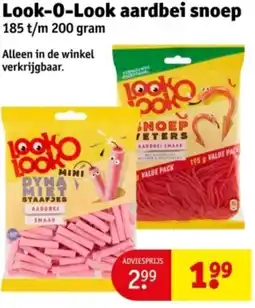 Kruidvat Look-O-Look aardbei snoep aanbieding