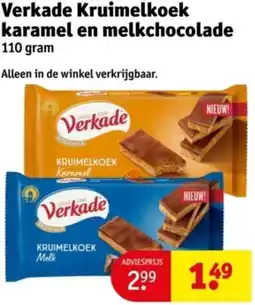 Kruidvat Verkade Kruimelkoek karamel en melkchocolade aanbieding