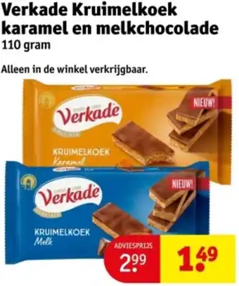 Kruidvat Verkade Kruimelkoek karamel en melkchocolade aanbieding