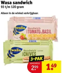 Kruidvat Wasa sandwich aanbieding