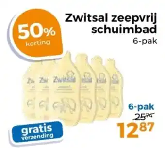 Trekpleister Zwitsal zeepvrij schuimbad aanbieding