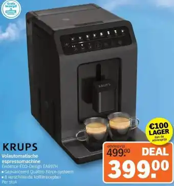Albert Heijn KRUPS Volautomatische espressomachine aanbieding