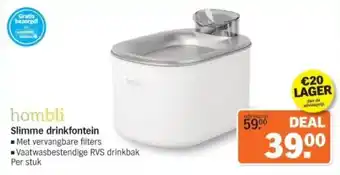 Albert Heijn Hombli Slimme drinkfontein aanbieding