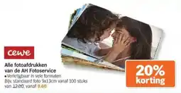 Albert Heijn Cewe Alle fotoafdrukken van de AH Fotoservice aanbieding