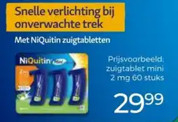Trekpleister Met NiQuitin zuigtabletten aanbieding