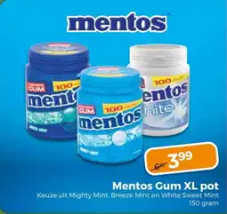 Trekpleister Mentos Gum XL pot aanbieding