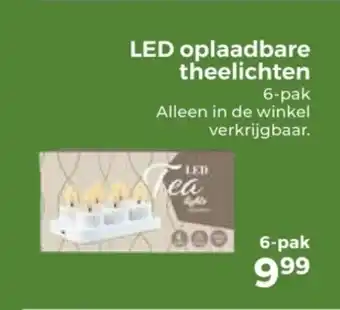 Trekpleister LED oplaadbare theelichten aanbieding