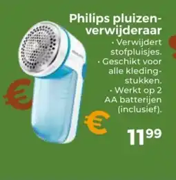 Trekpleister Philips pluizen- verwijderaar aanbieding