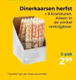 Trekpleister Dinerkaarsen herfst aanbieding