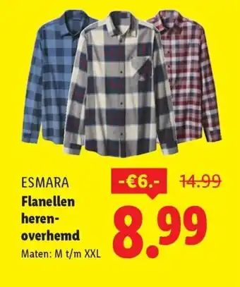 Lidl ESMARA Flanellen heren overhemd aanbieding