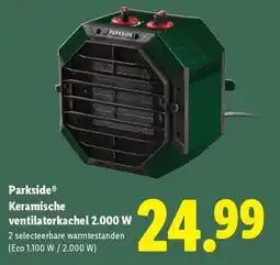 Lidl Parkside keramische ventilatorkachel 2.000 w aanbieding