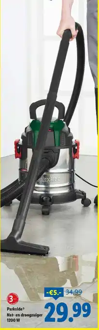 Lidl Parkside nat en droogzuiger 1200 w aanbieding